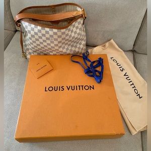 Louis Vuitton Delightful PM Damier Azur Shoulder Bag